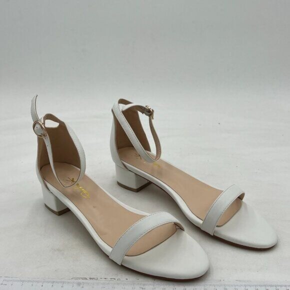 XYD Women's Chunky Low Heels Open Toe Block Heeled Dress Ankle Strap Pump - Picture 1 of 7